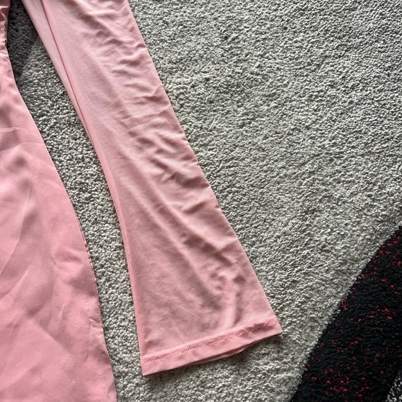 Princess Polly Pink Dyer Bell Long Sleeve Halter Ruched Bust Mini Dress - Picture 4 of 5